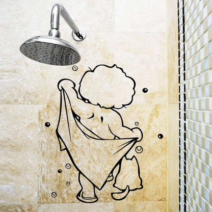 Baby Shower Carved Bathroom Wall Sticker