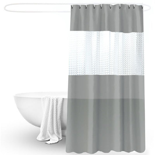 AquaGuard Translucent Waterproof Shower Partition Curtain - Modern Elegance