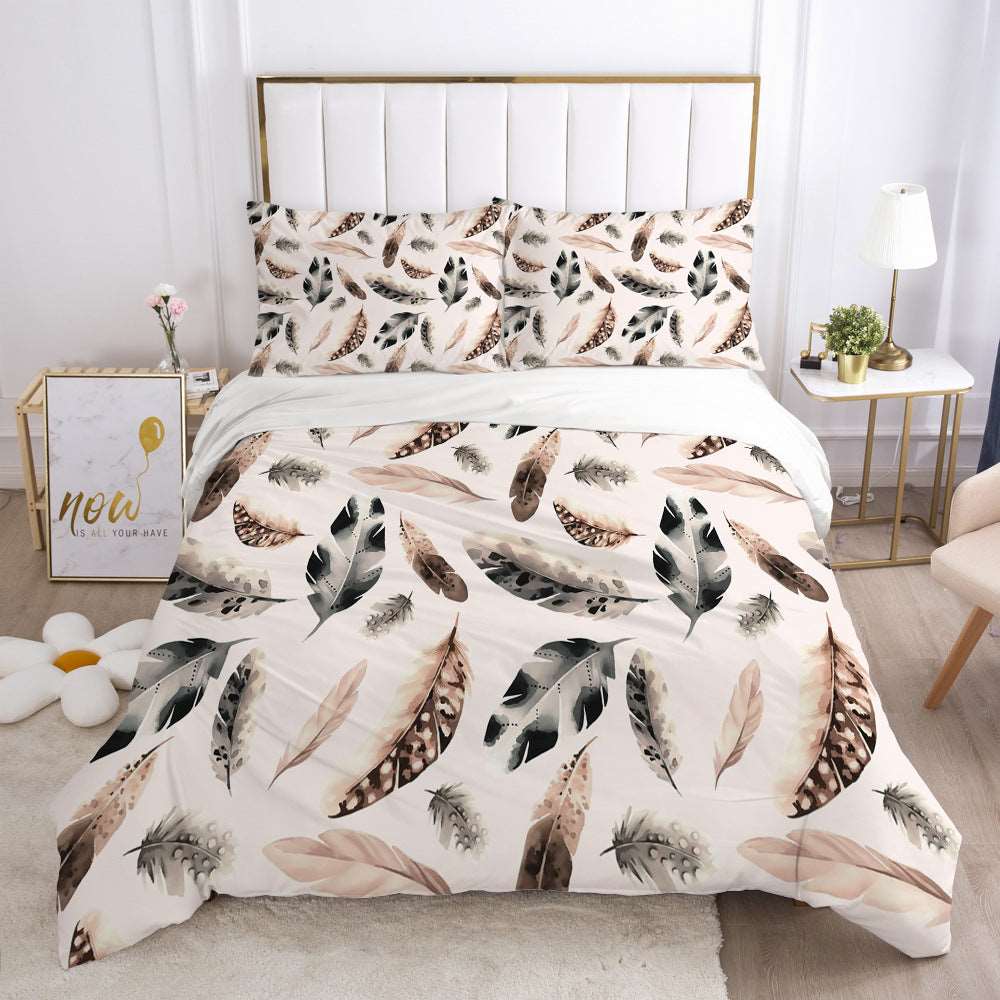 3D Digital Bedding Set - Stunning Geometric Design Duvet Cover and Pillowcase