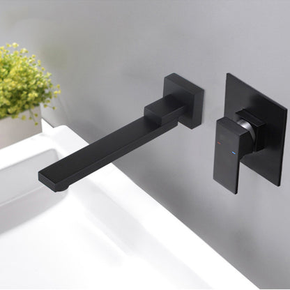 Modern Built-in Wall Type Basin Faucet - Rotatable Hot and Cold Water Mixer