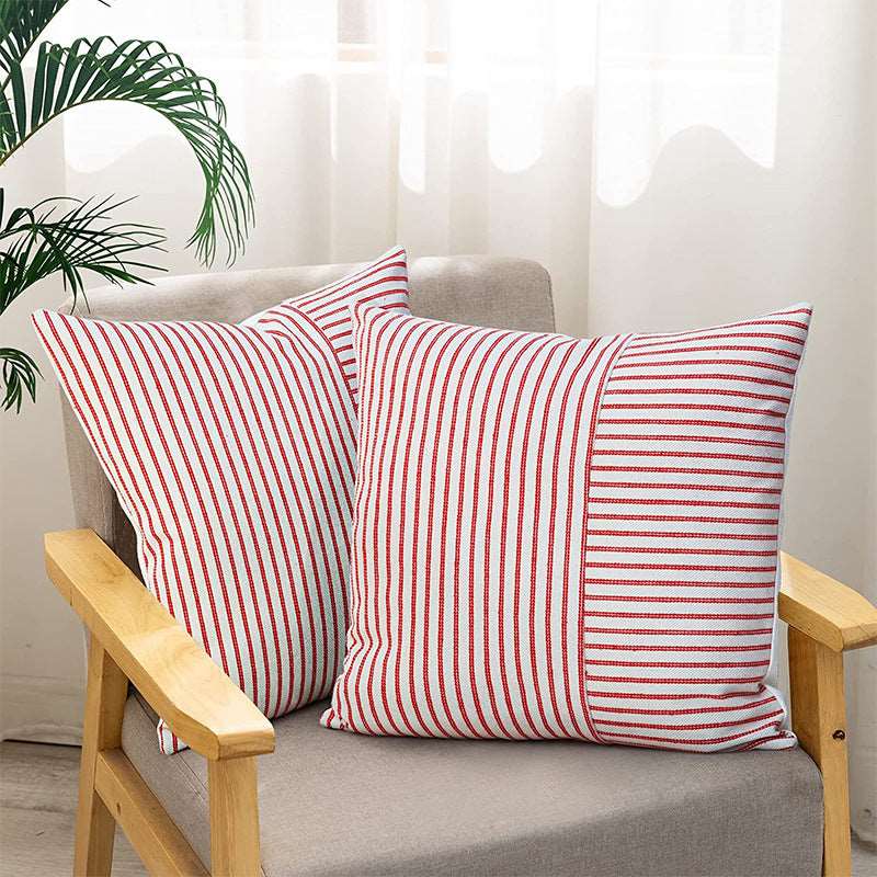 Contemporary Striped Canvas Pillow Cover - Elevate Your Home Decor