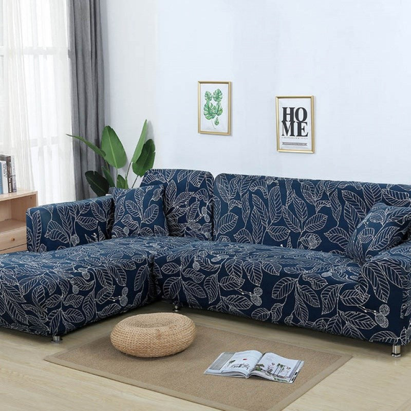 Elastic Blue Sofa Cover - Protect Your Living Room Sofa in Style