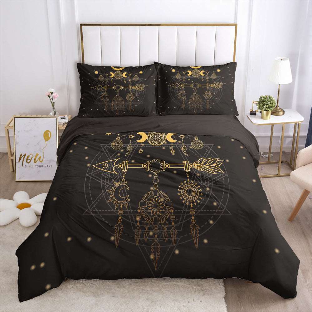 3D Digital Bedding Set - Stunning Geometric Design Duvet Cover and Pillowcase