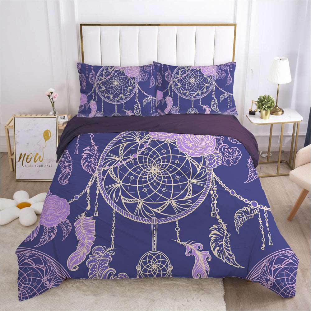 3D Digital Bedding Set - Stunning Geometric Design Duvet Cover and Pillowcase