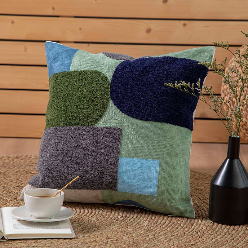 Simple Embroidered Throw Pillow Cushion Cover - Add Elegance to Your Space