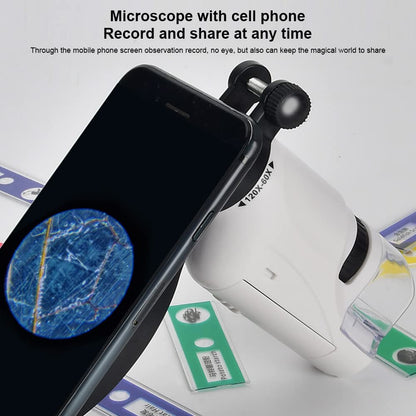 KiddyScope™ Portable LED Pocket Microscope for Kids: Explore the Microscopic World