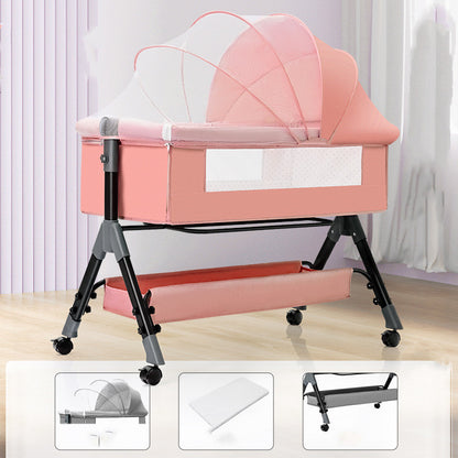 Multifunctional Mobile Folding Cradle Bed for Babies