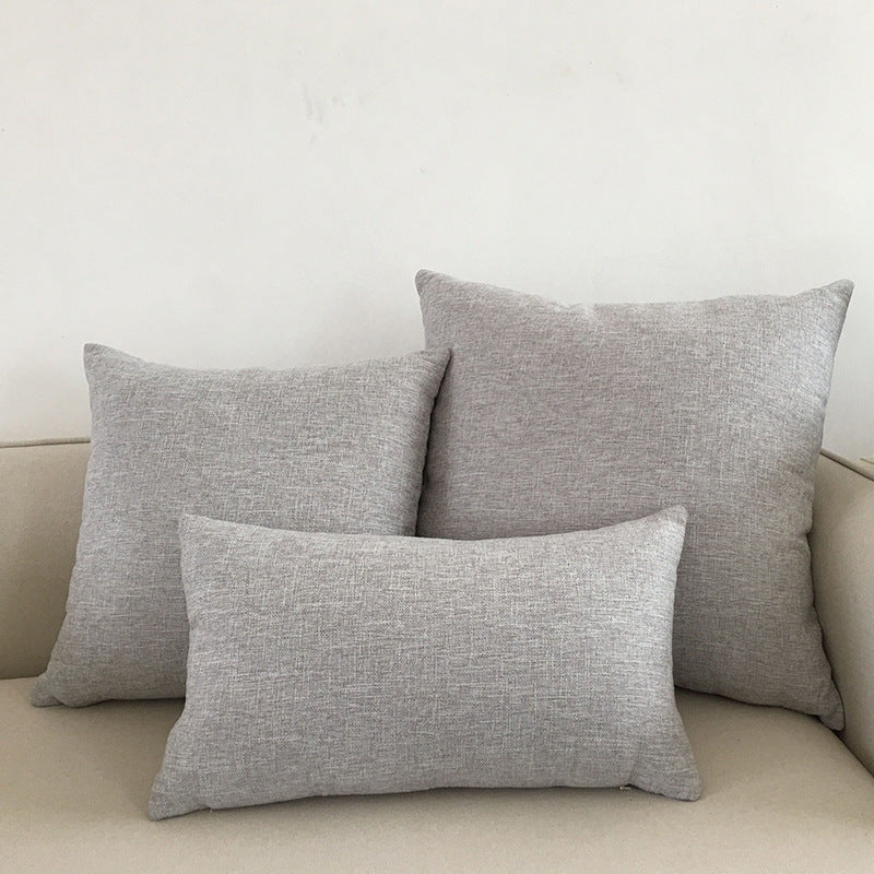 Simple Fabric Solid Color Cotton and Linen Throw Pillow Cushion Cover - Elevate Your Home Decor