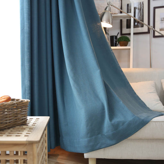 PureVista Plain Cotton and Linen Curtains - Elegance in Every Thread