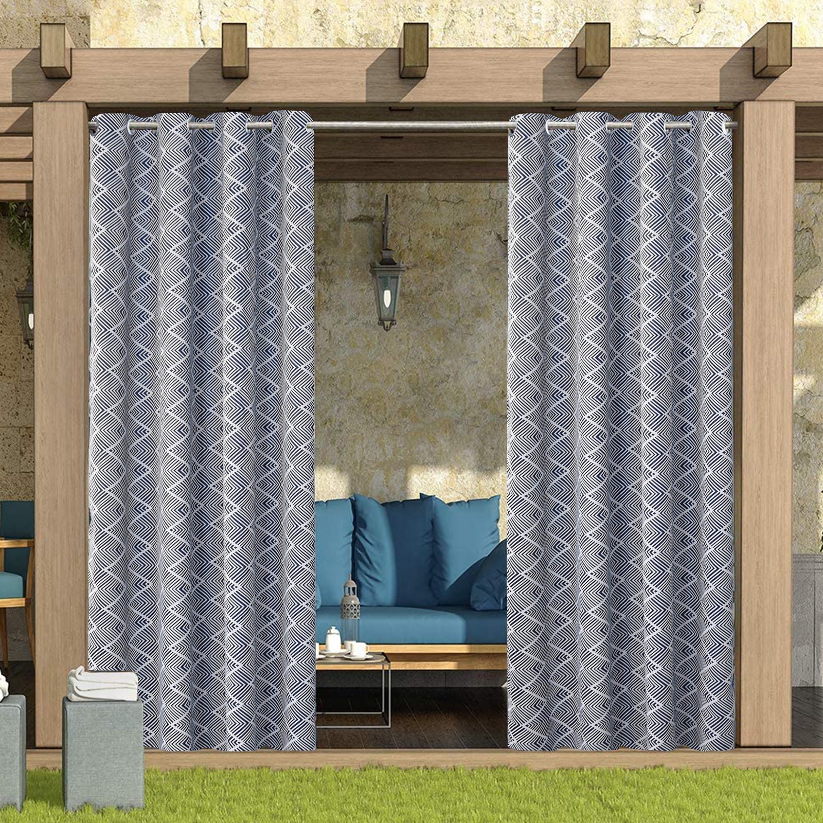 AquaGuard Waterproof Outdoor Terrace Curtain - Enhanced Elegance