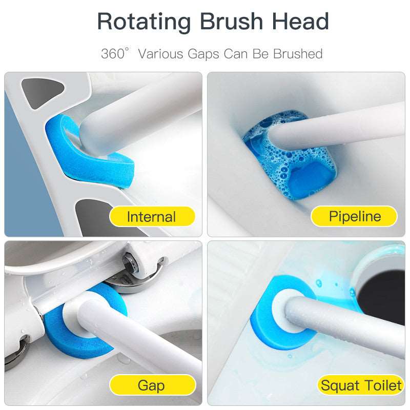 Disposable Wall-Mounted Toilet Cleaning Brush Set