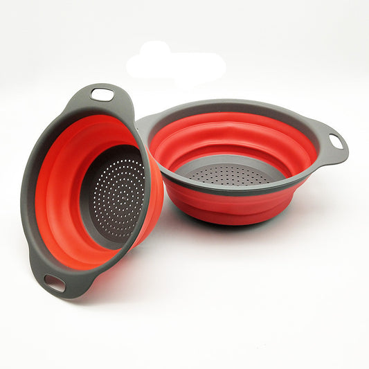 Foldable Silicone Colander - Space-Saving Kitchen Drain Basket