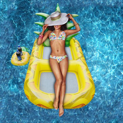 Tropical Comfort Pineapple Inflatable Floating Lounger