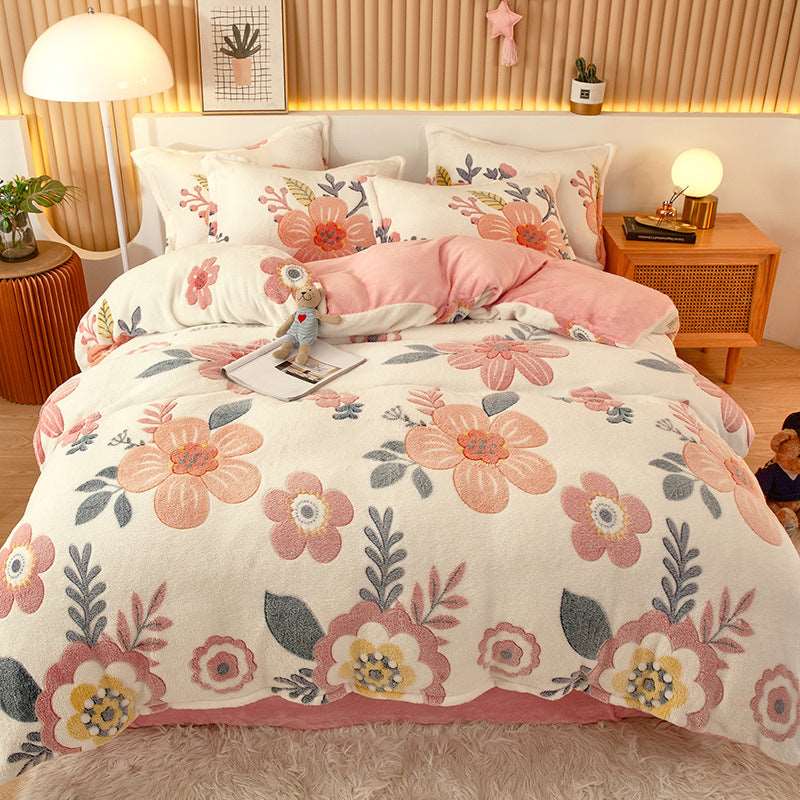 Coral Fleece Duvet Cover - Cozy and Stylish Bedding Accessory