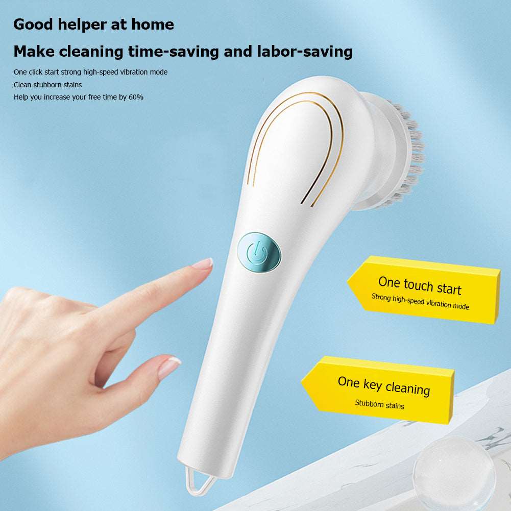 Electric Handheld Cleaning Brush Set - Household Cleaning Companion