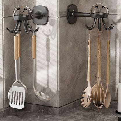 Multi-functional Six-Claw Rotating Hook Rack - Organize Your Kitchen with Ease