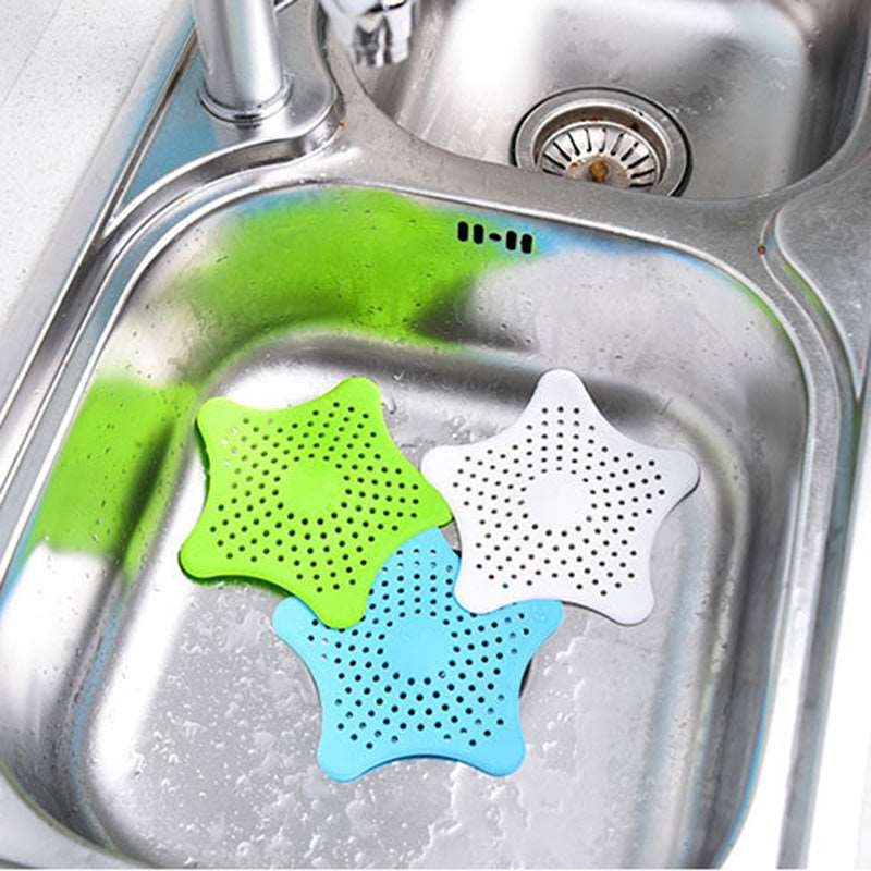 3PCS Silicone Starfish-shaped Sink Drain Filter - Hair Catcher and Strainer Set