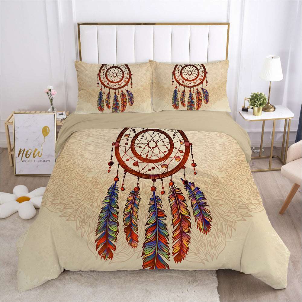 3D Digital Bedding Set - Stunning Geometric Design Duvet Cover and Pillowcase