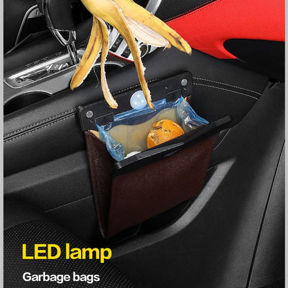 IllumiBin™ LED Car Trash Can and Organizer: Stylish Automobile Waste Management