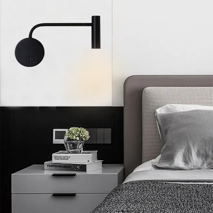 European Style Round LED Wall Light - Elegance and Functionality for Your Bedroom