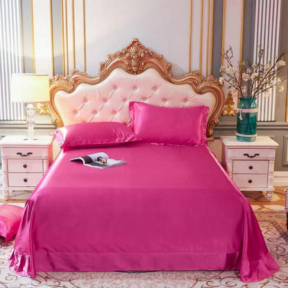 Double-sided Ice Silk Bed Sheet - Luxurious and Cooling Bedding