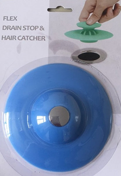 Easy Install TPR Shower Drain Stopper and Hair Catcher