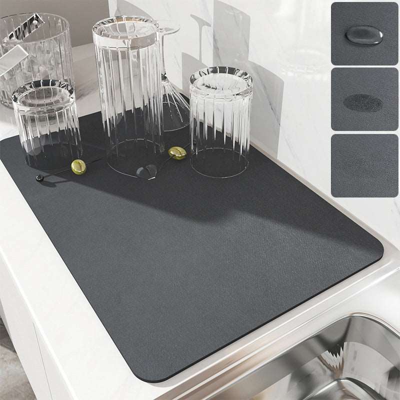 Super Absorbent Rubber Dish Drying Mat - Keep Your Kitchen Clean and Tidy