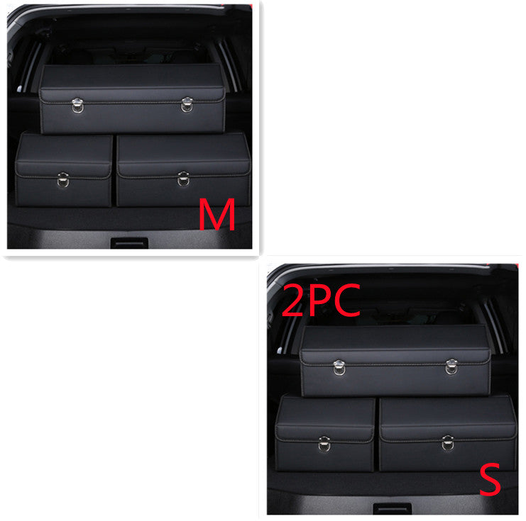 Customizable Foldable Car Storage Box - Premium Leather