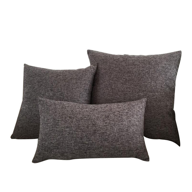 Simple Fabric Solid Color Cotton and Linen Throw Pillow Cushion Cover - Elevate Your Home Decor