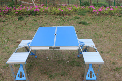 Outdoor Aluminum Alloy Folding Table and Chair Set - Portable Camping and Barbecue Furniture