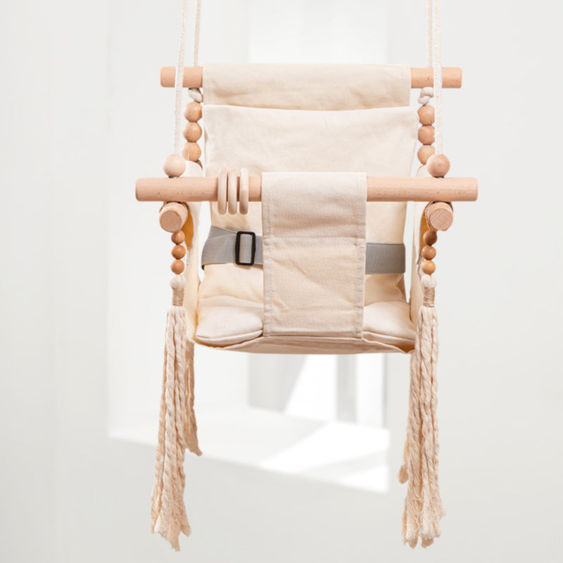 Children's Indoor Wooden Swing Chair - Playful Comfort for Kids