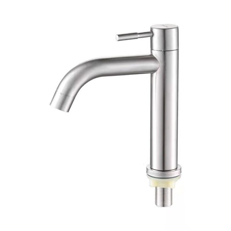 Stainless Steel Single Cold Water Faucet for Basin - Versatile Bathroom and Balcony Sink Faucet