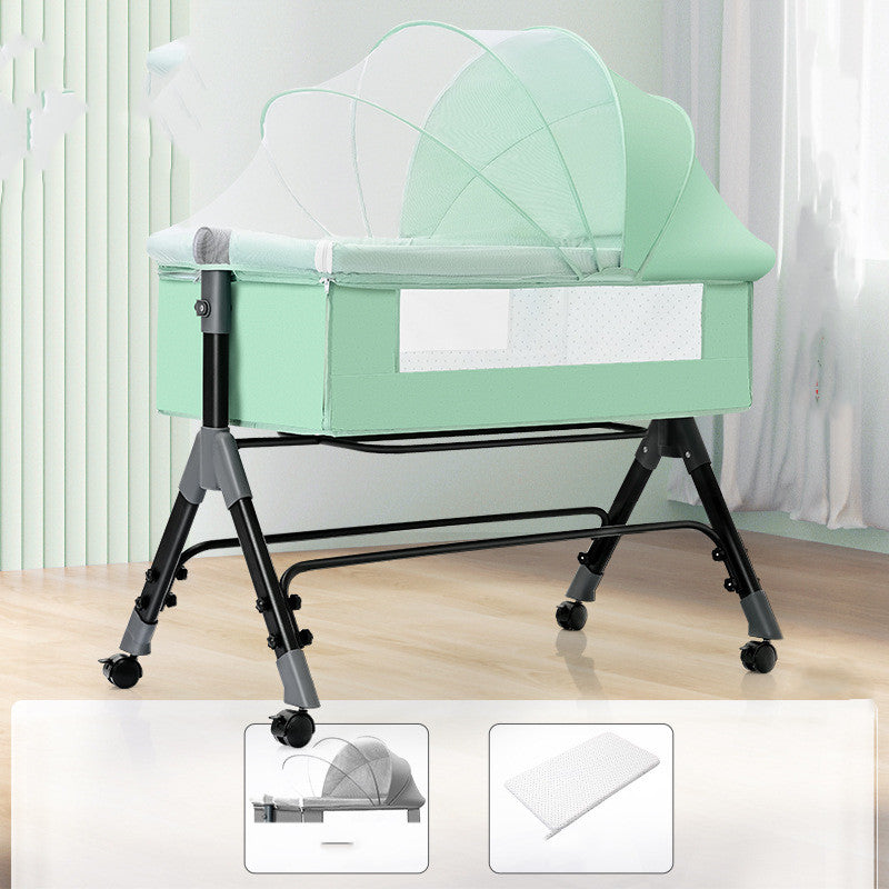 Multifunctional Mobile Folding Cradle Bed for Babies