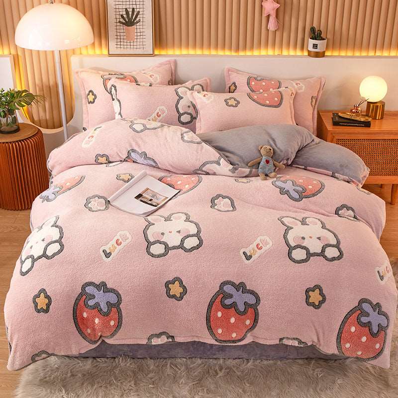 Coral Fleece Duvet Cover - Cozy and Stylish Bedding Accessory