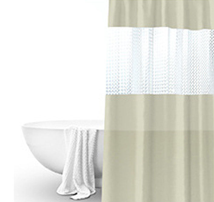 AquaGuard Translucent Waterproof Shower Partition Curtain - Modern Elegance