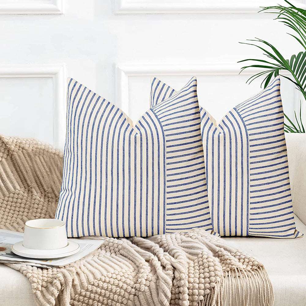 Contemporary Striped Canvas Pillow Cover - Elevate Your Home Decor