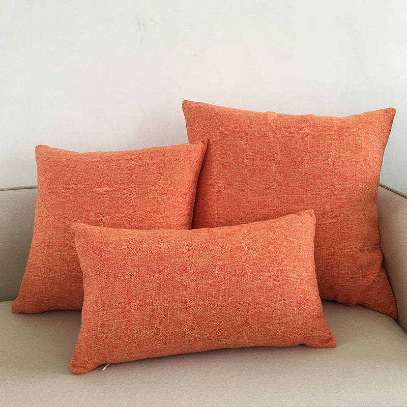 Simple Fabric Solid Color Cotton and Linen Throw Pillow Cushion Cover - Elevate Your Home Decor