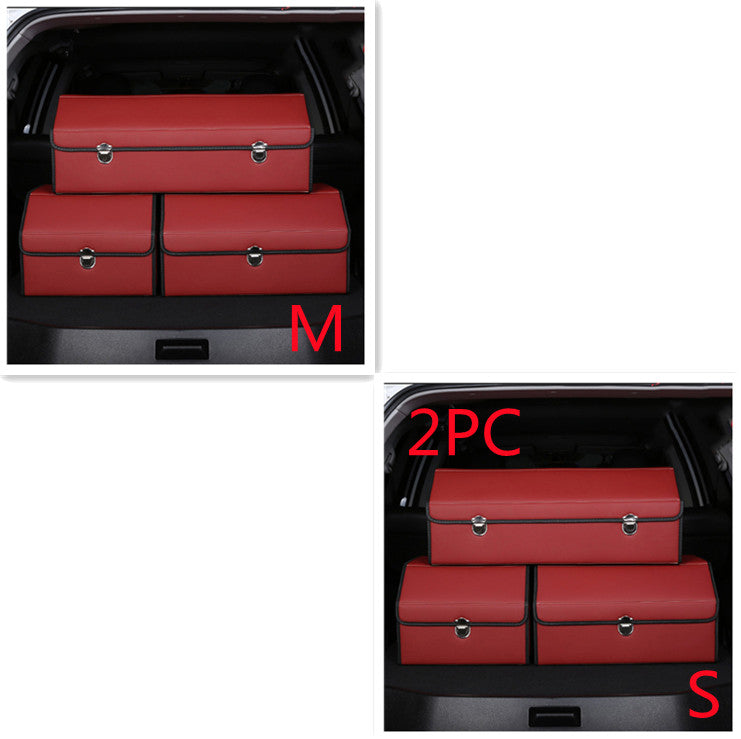 Customizable Foldable Car Storage Box - Premium Leather