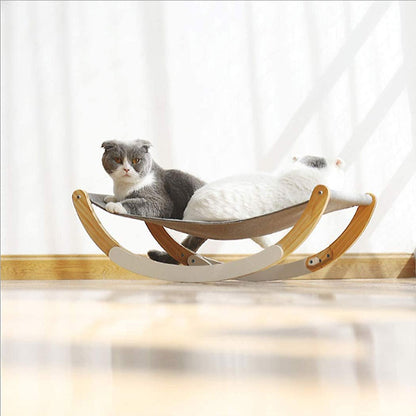 Premium Wooden Cat Hammock Lounge Chair & Pet House