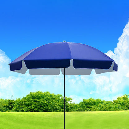 Simple Solid Color Outdoor Sunscreen Umbrella