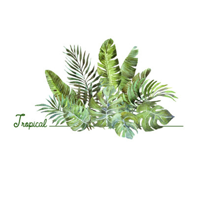 Tropical Plant Turtle Leaf Wall Sticker