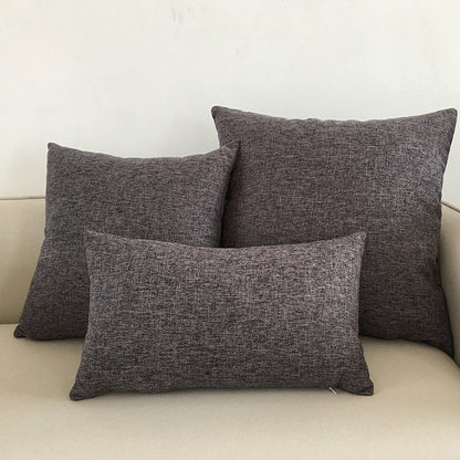 Simple Fabric Solid Color Cotton and Linen Throw Pillow Cushion Cover - Elevate Your Home Decor