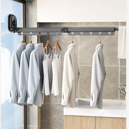 FlexiHang™ Suction Cup Folding Clothes Hanger: Space-Saving Aluminum Drying Rack