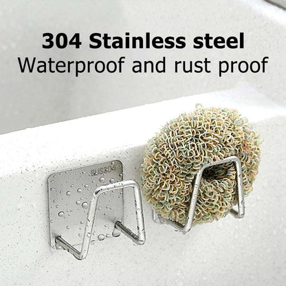 304 Stainless Steel Sink Sponge Drain Drying Rack - Stylish and Practical Kitchen Organizer