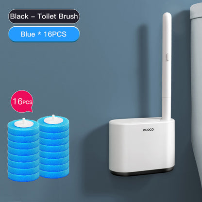 Disposable Wall-Mounted Toilet Cleaning Brush Set