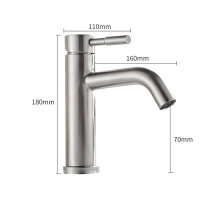 Stainless Steel Single Cold Water Faucet for Basin - Versatile Bathroom and Balcony Sink Faucet