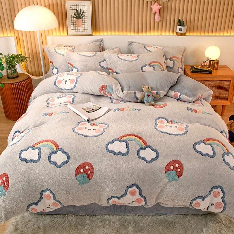 Coral Fleece Duvet Cover - Cozy and Stylish Bedding Accessory