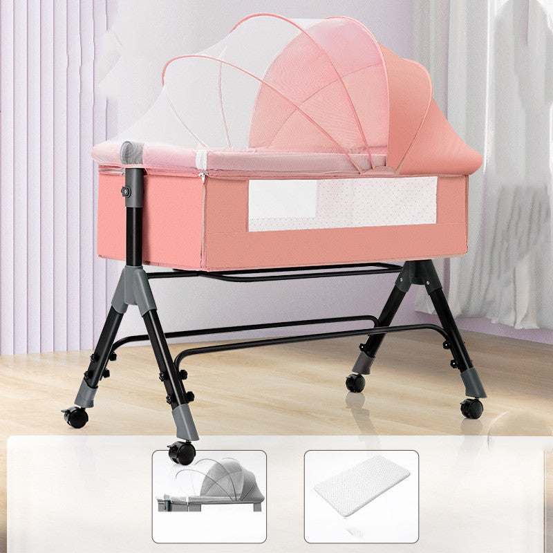 Multifunctional Mobile Folding Cradle Bed for Babies