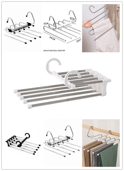 SlimFold Pro™ Telescopic Pants Hanger: Space-Saving Wardrobe Solution