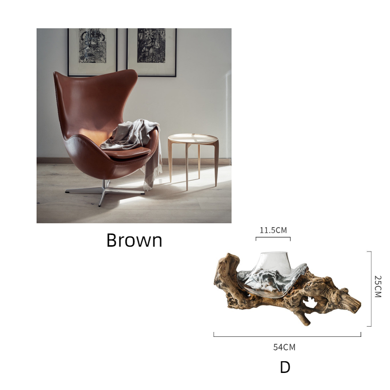 Swivel Eggshell Chair - Elevate Your Living Room with Fashion and Comfort